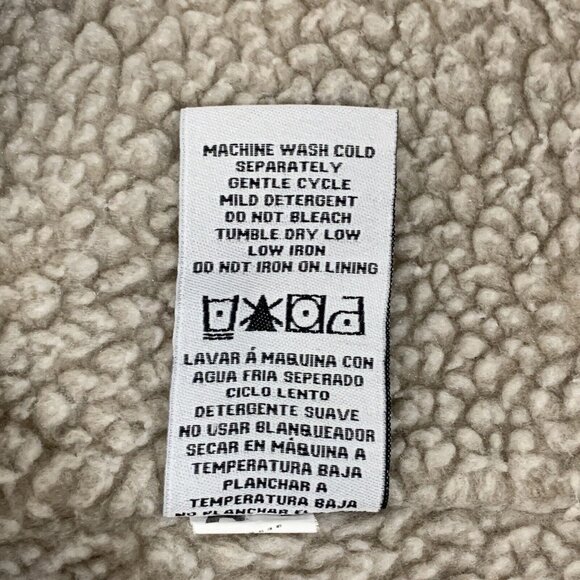 Wrangler Hero Men’s L Sherpa Lined Canvas Khaki Jacket Coat Distressed - Picture 15 of 16